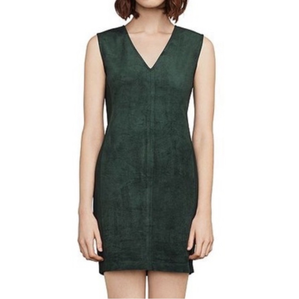 NWOT - BCBG MAXAZRIA Malina Faux Suede Emerald Dress